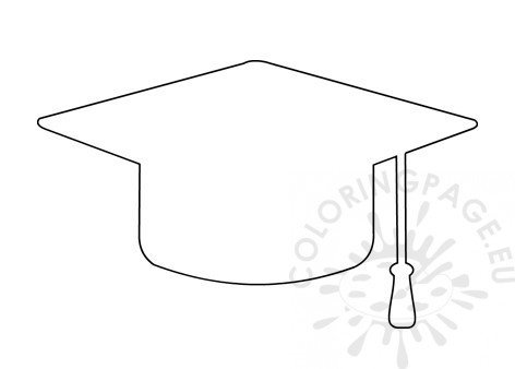 Graduation Hat Template | Coloring Page