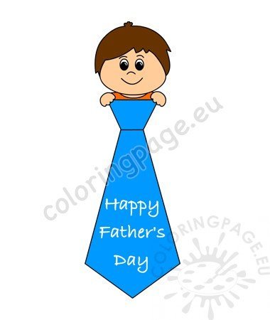 happy fathers day card tie