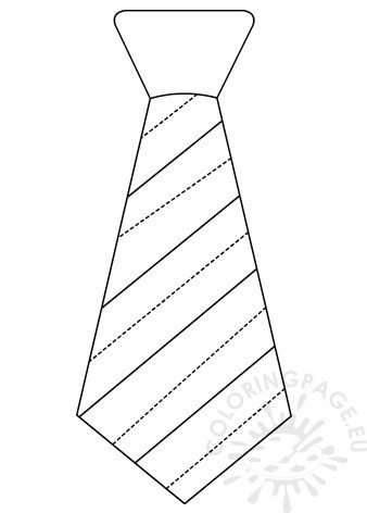 Striped Necktie template | Coloring Page