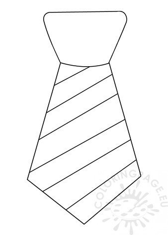 Neck Tie with Stripes template – Coloring Page