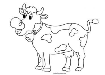 Farm animal Cartoon Cow printable | Coloring Page