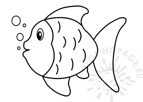 Download Fish coloring page Sea Life Animal - Coloring Page