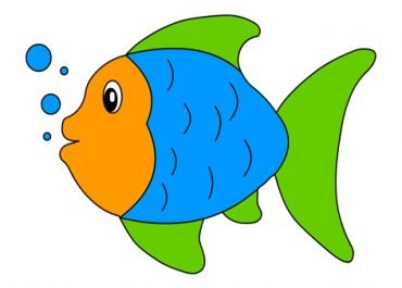 Tropic fish cartoon | Coloring Page