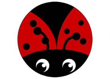 cute cartoon red ladybug  coloring page