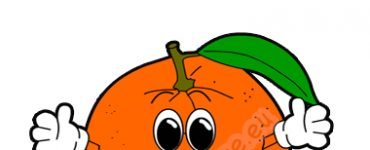 orange fruit cartoon