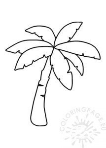 Palm tree colouring sheet – Coloring Page