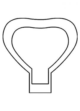 Paper rose petal template free | Coloring Page