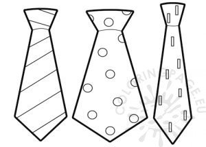 Tie Template Printable PDF | Coloring Page