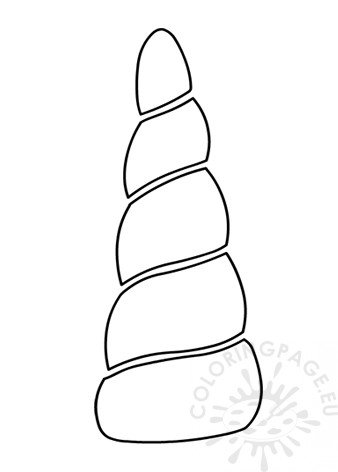 Unicorn horn template printable – Coloring Page