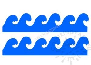 Decorative blue sea waves | Coloring Page