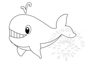 Whale animal sea printable | Coloring Page