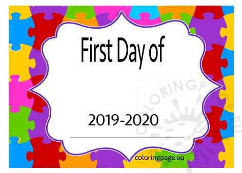2020 first day school sign