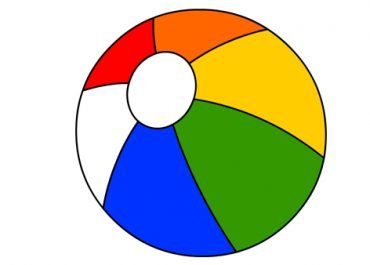 Beach ball colorful toy printable | Coloring Page
