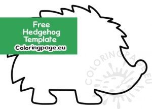 Hedgehog craft template | Coloring Page
