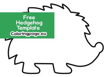 Hedgehog craft template | Coloring Page