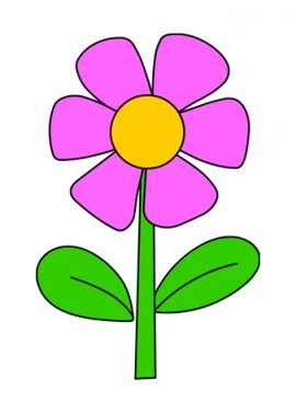 Beautiful pink flower vector – Coloring Page