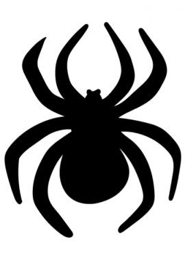 Black spider to cut out | Coloring Page