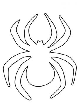 Spider Cut Out Template | Coloring Page