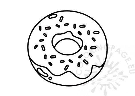sweet donut coloring page  coloring page