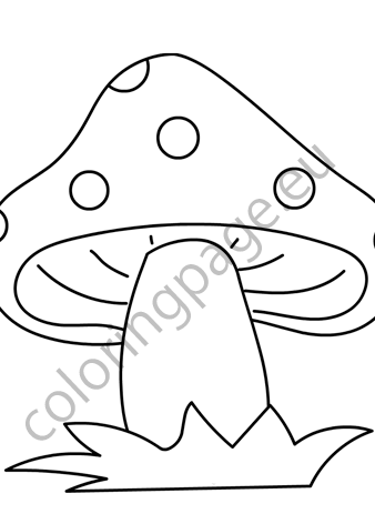 Simple Mushroom coloring page – Coloring Page