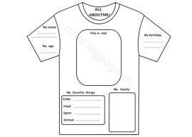 All About Me T-Shirt Free | Coloring Page