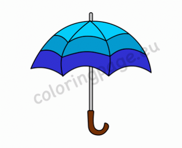 blue rain umbrella