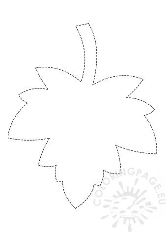 Fall Leaf Trace Free – Coloring Page