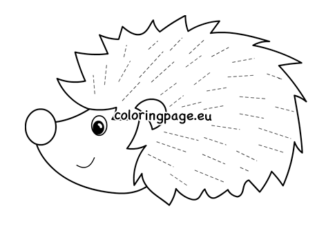 hedgehog trace worksheet
