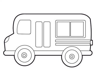 printable school bus template  coloring page