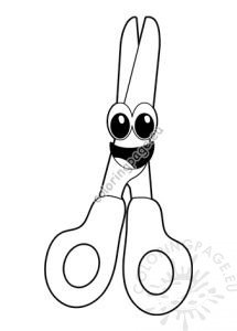 Cartoon scissors School supplies