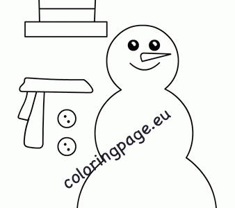 Christmas snowman craft template