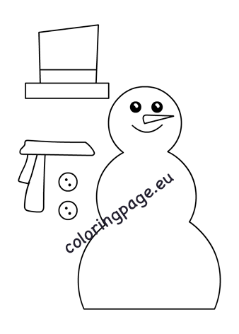 Christmas snowman craft template