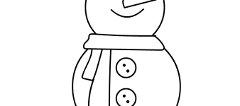 Christmas snowman template