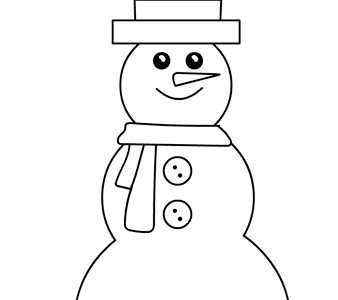 Christmas snowman template