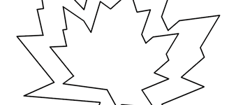 Maple leaf template cut out