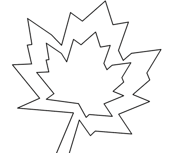 Maple leaf template cut out