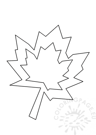 Maple leaf template cut out