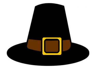 Black Pilgrim Hat Printable - Coloring Page