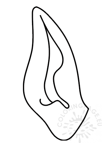 Elf ear template pdf Coloring Page