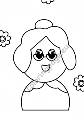 Grandmother Colouring Page – Coloring Page