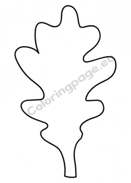 Oak leaf template pdf | Coloring Page
