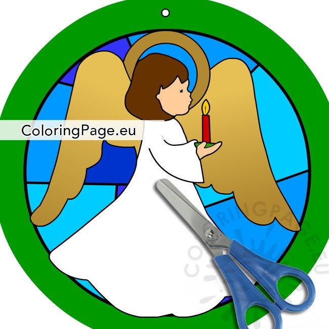 stained glass decoration angel