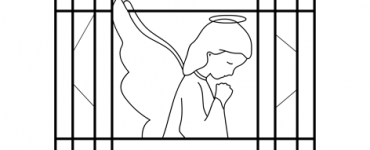Angel stained glass window2