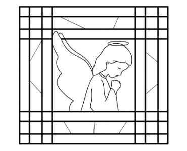 Angel stained glass window2