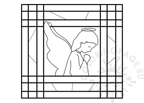 Angel stained glass window2