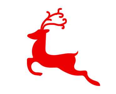 Red Reindeer Jumping