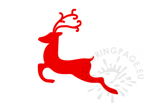 Red Reindeer Jumping