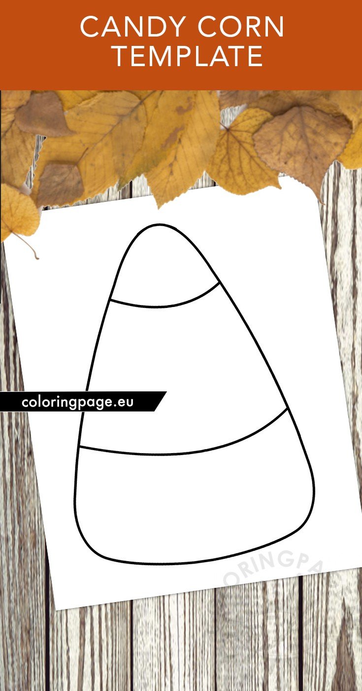 Candy Corn template Coloring Page