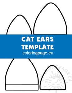 Cat ears template – Coloring Page