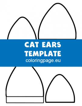 Cat ears template | Coloring Page